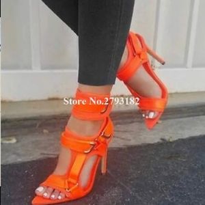 Neon Orange heels